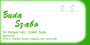 buda szabo business card