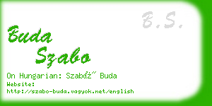 buda szabo business card